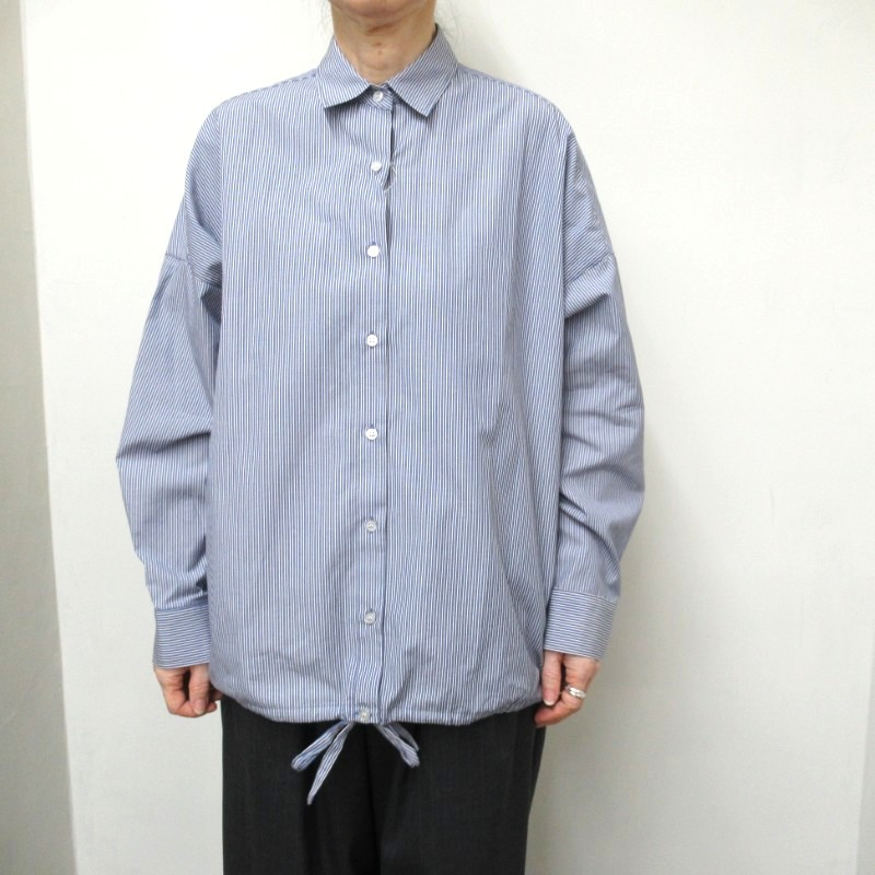 amherst ストライプオーバーシャツ /BL2 【日本製】